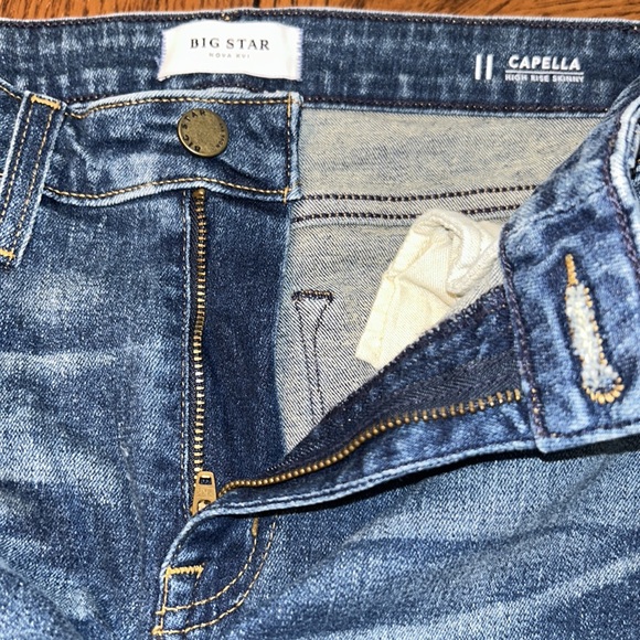 BIG⭐️STAR Nova XVI SKINNY JEANS High Rise CAPELLA Blue💙Size 27🌻 - Picture 12 of 16